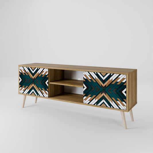 ARTISTIC GEOMETRY Mueble de TV de 2 Puertas