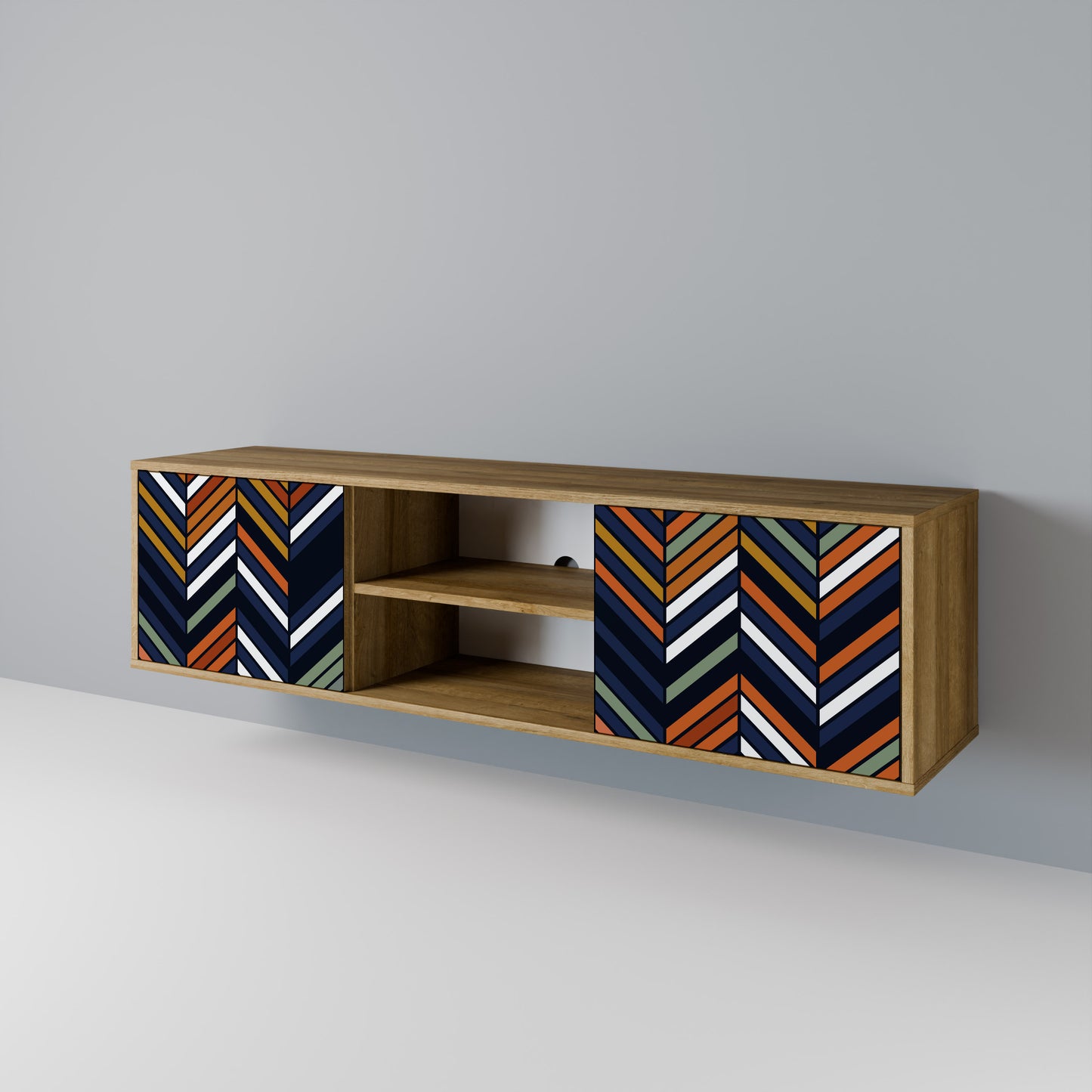 VIBRANT PATCHWORK Mueble de TV de 2 Puertas