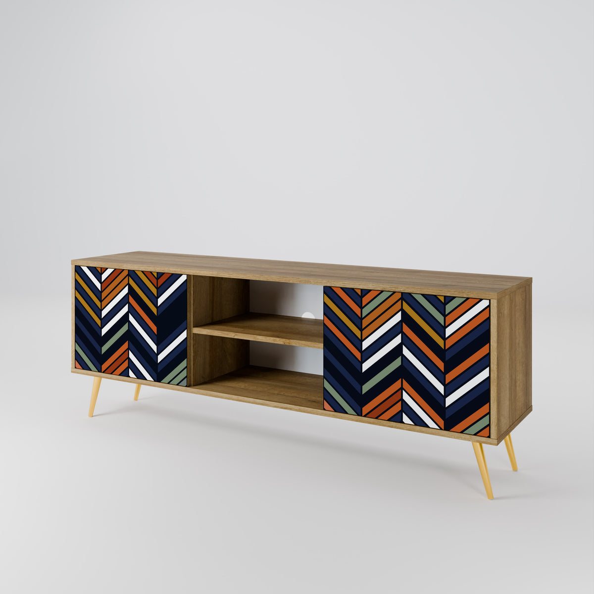 VIBRANT PATCHWORK Mueble de TV de 2 Puertas