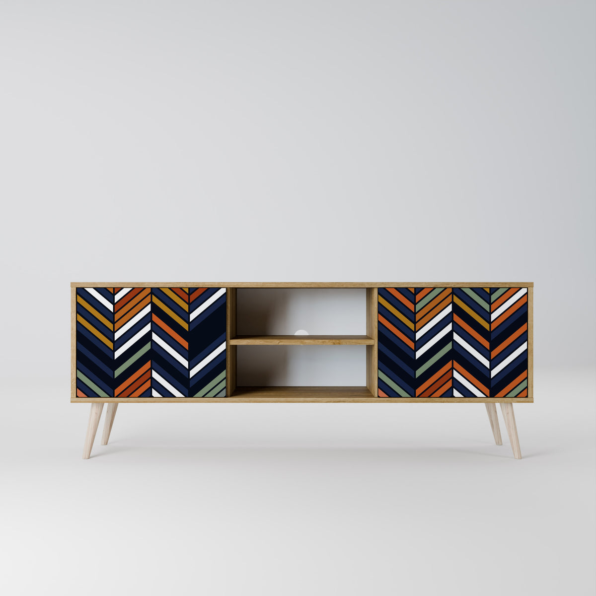 VIBRANT PATCHWORK Mueble de TV de 2 Puertas