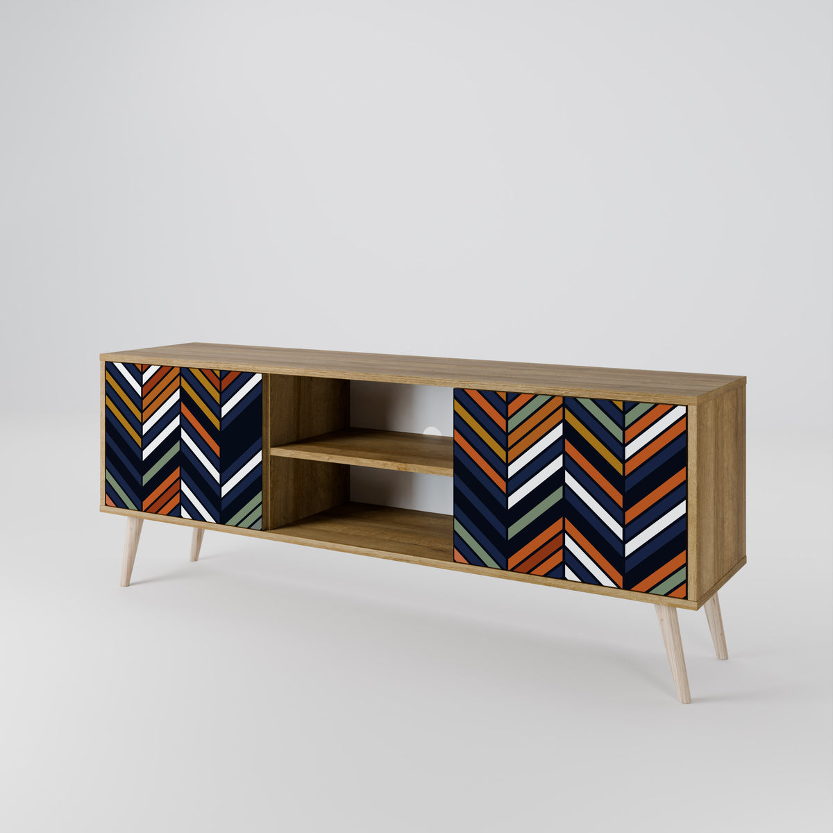 VIBRANT PATCHWORK Mueble de TV de 2 Puertas