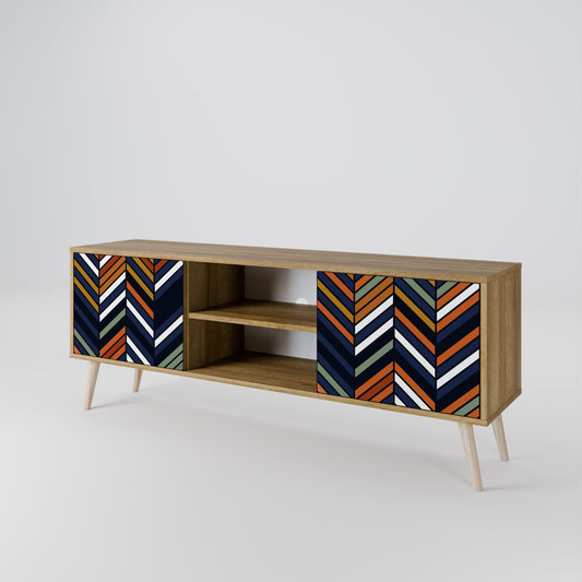 VIBRANT PATCHWORK Mueble de TV de 2 Puertas