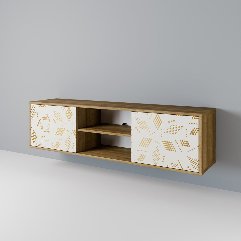 SPOTTED DAZE 2-Door TV Stand in Oak Effect