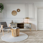 TIMELESS GLIDE Mueble de TV de 2 Puertas en Efecto Roble