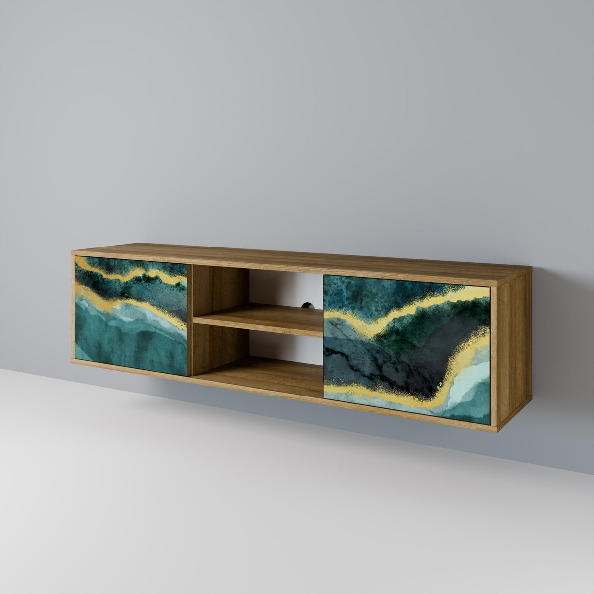 GOLDRUSH ODYSSEY Mueble de TV de 2 Puertas