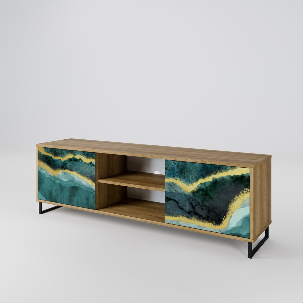GOLDRUSH ODYSSEY Mueble de TV de 2 Puertas