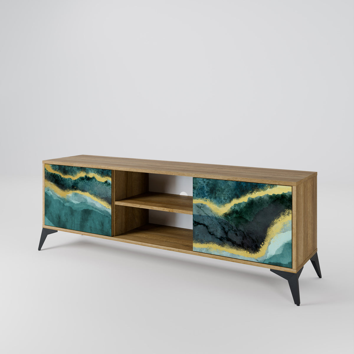 GOLDRUSH ODYSSEY Mueble de TV de 2 Puertas