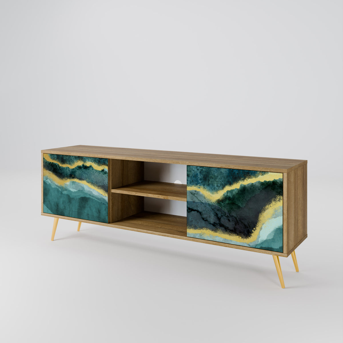 GOLDRUSH ODYSSEY Mueble de TV de 2 Puertas
