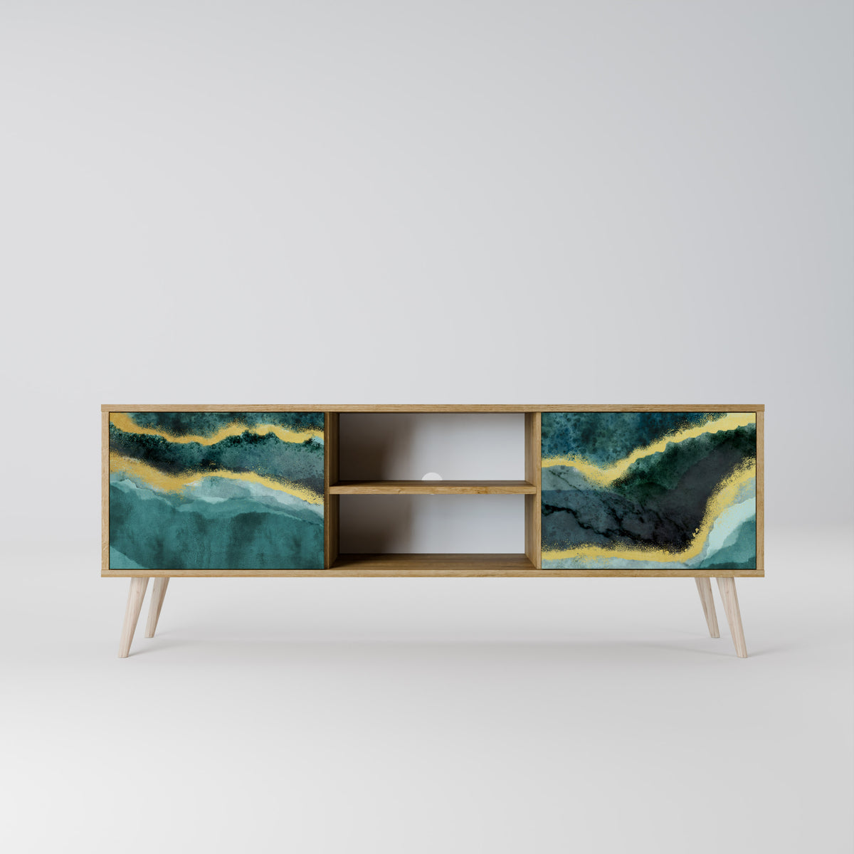 GOLDRUSH ODYSSEY Mueble de TV de 2 Puertas