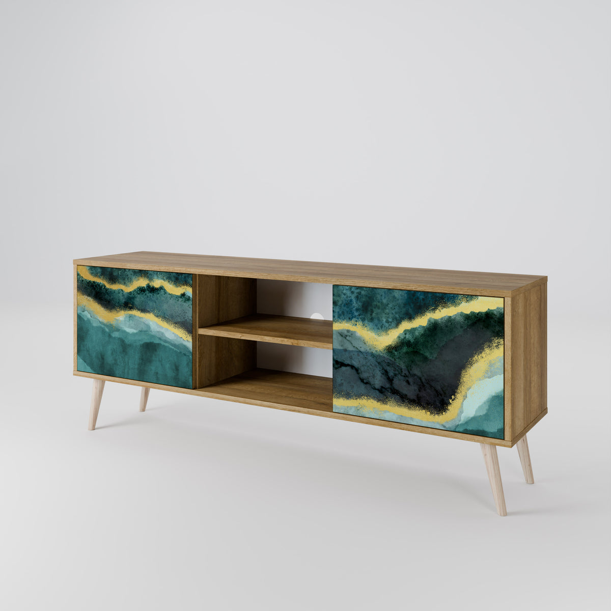 GOLDRUSH ODYSSEY Mueble de TV de 2 Puertas