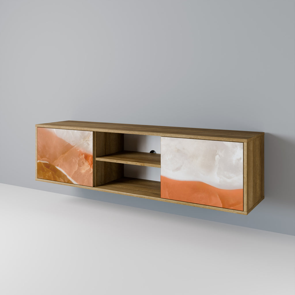 Mueble de TV de 2 puertas SPLENDOUR de SANDHILLS con efecto roble