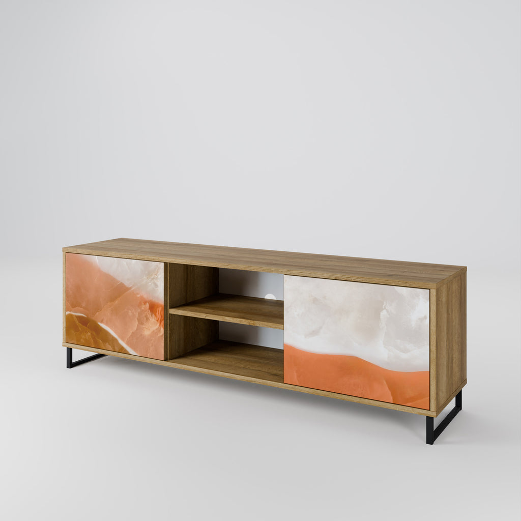 Mueble de TV de 2 puertas SPLENDOUR de SANDHILLS con efecto roble