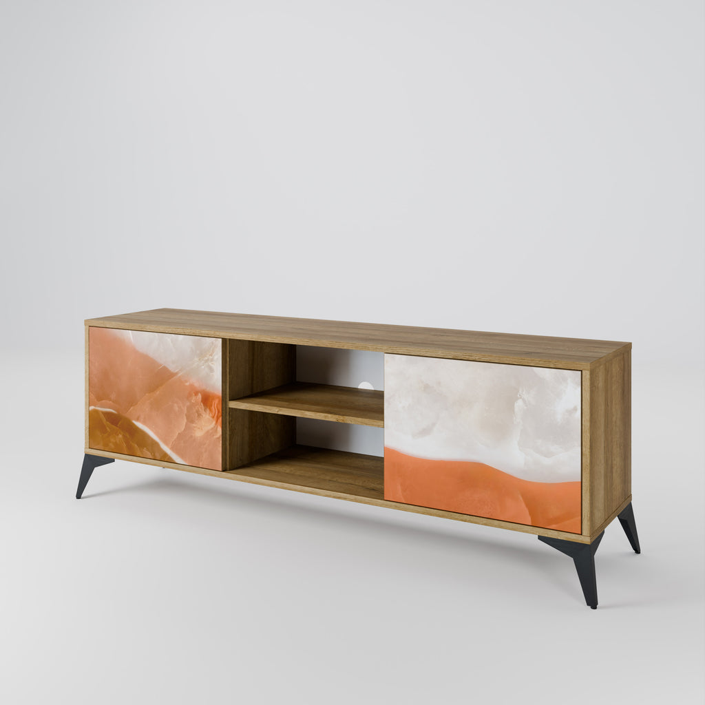Mueble de TV de 2 puertas SPLENDOUR de SANDHILLS con efecto roble