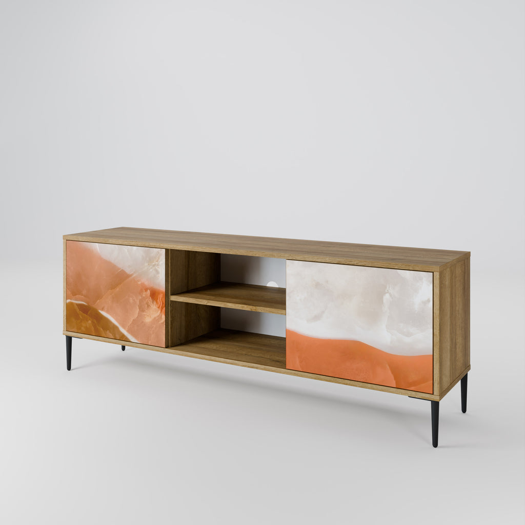 Mueble de TV de 2 puertas SPLENDOUR de SANDHILLS con efecto roble