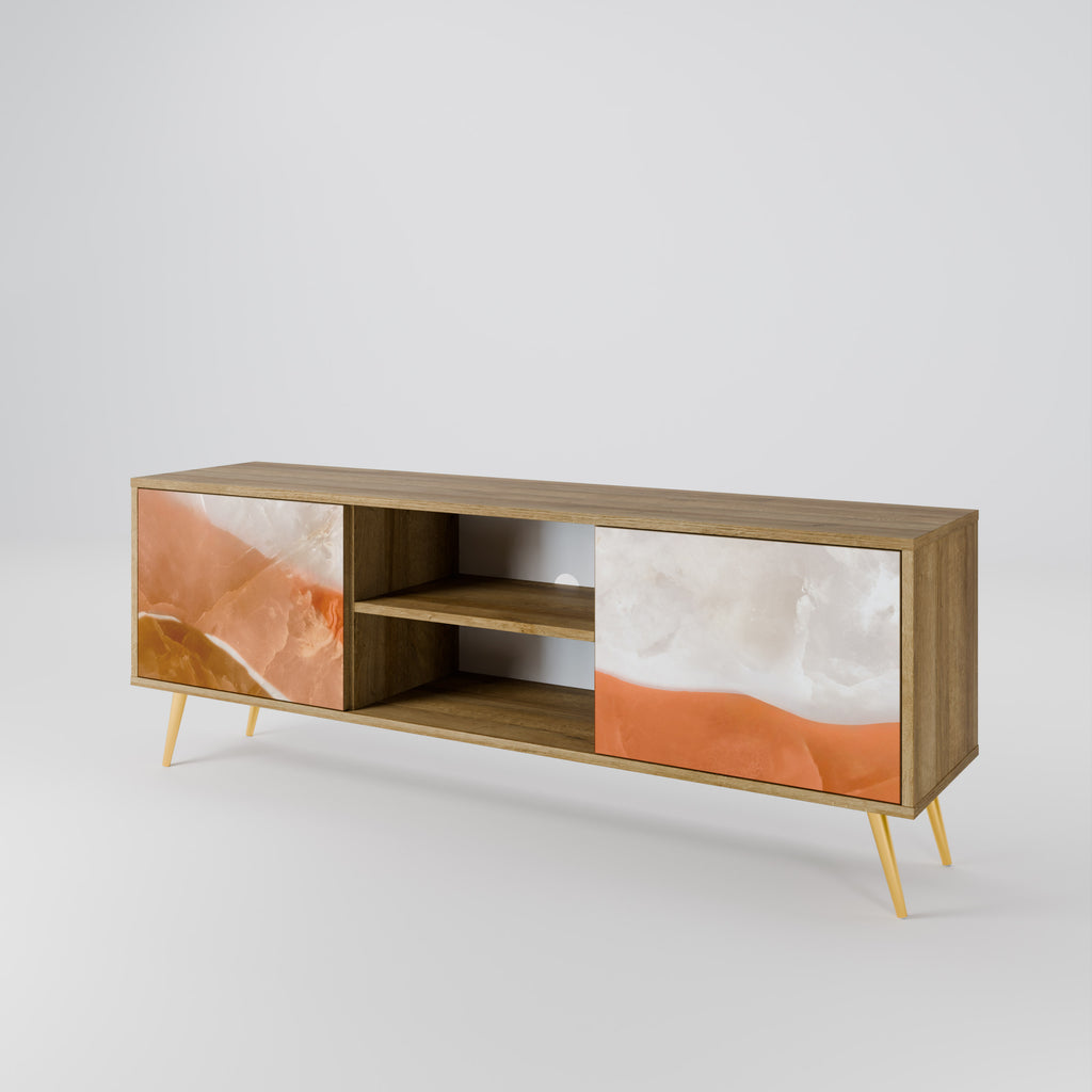 Mueble de TV de 2 puertas SPLENDOUR de SANDHILLS con efecto roble