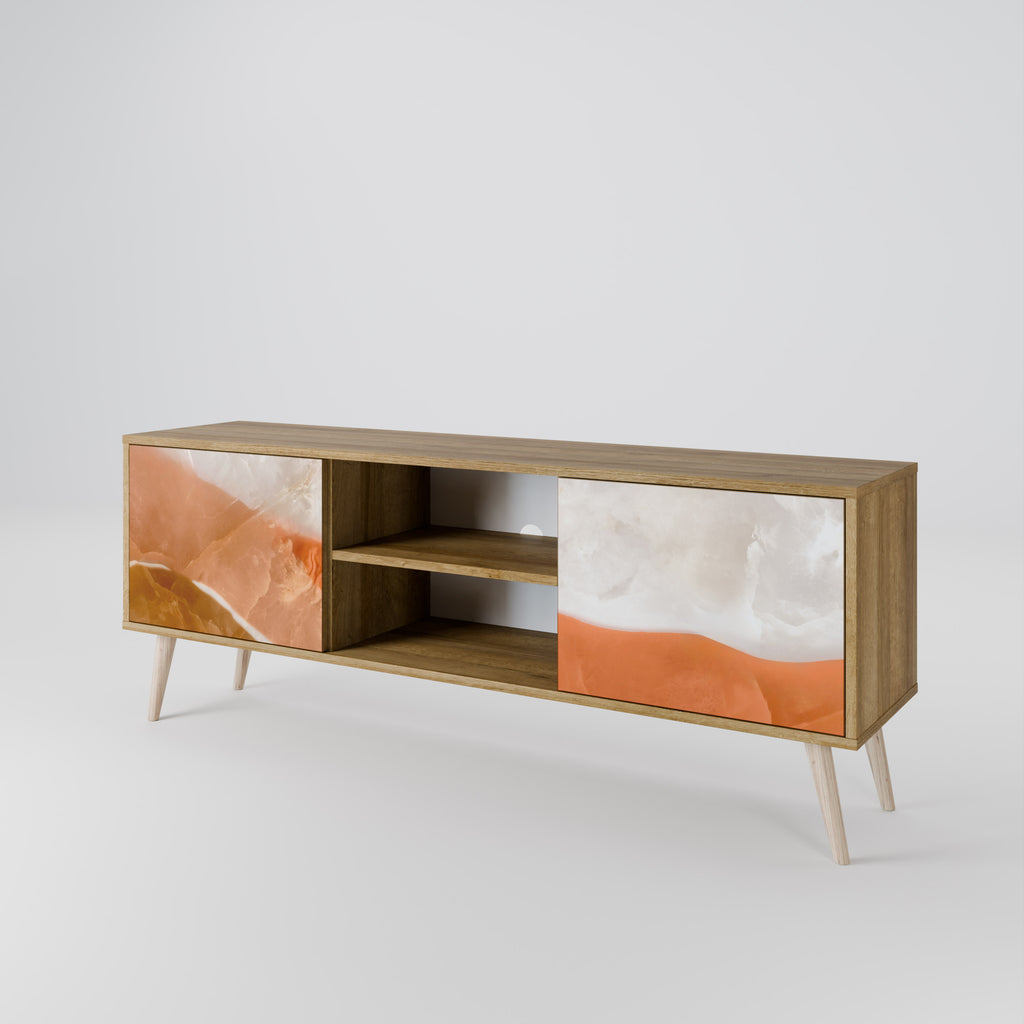 Mueble de TV de 2 puertas SPLENDOUR de SANDHILLS con efecto roble