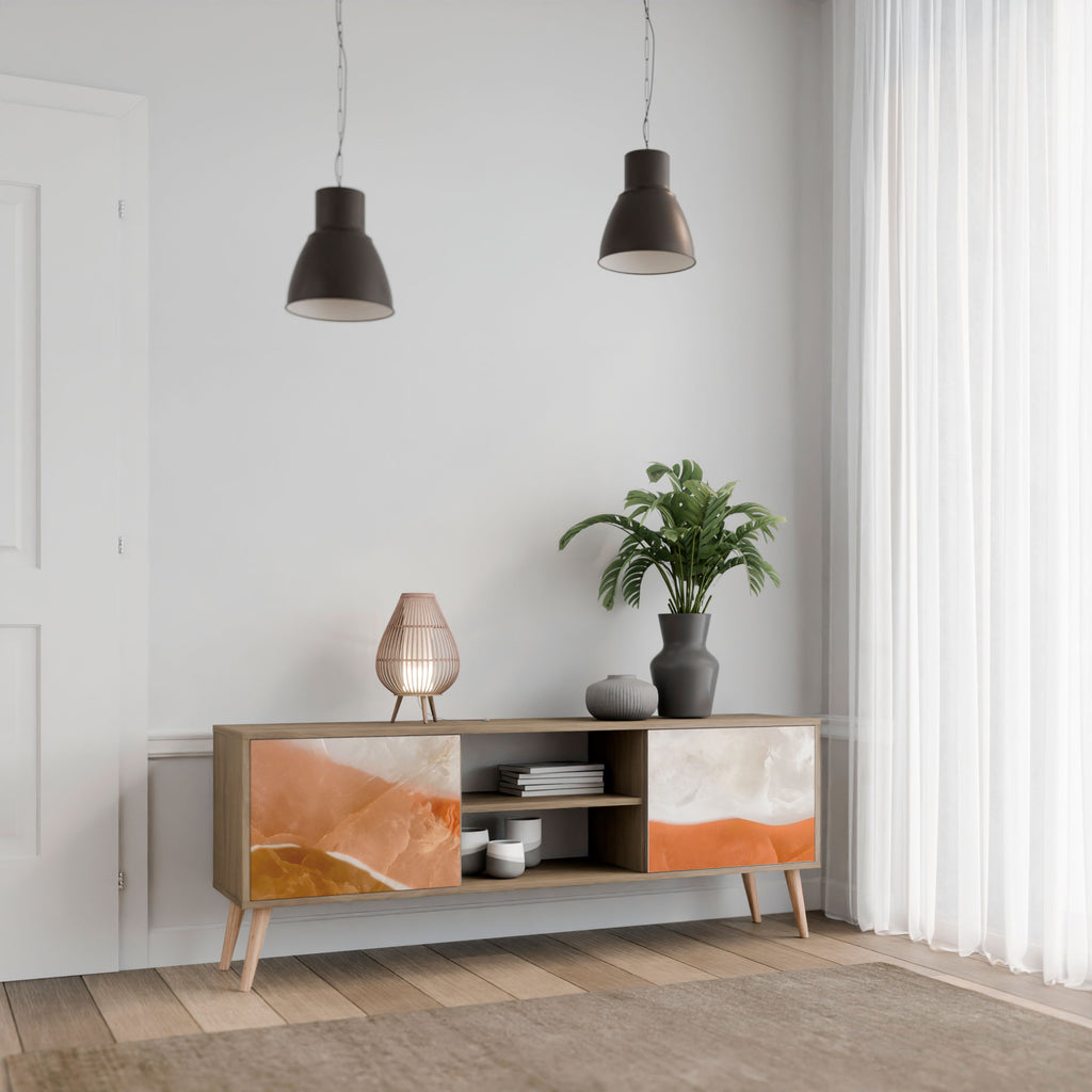 Mueble de TV de 2 puertas SPLENDOUR de SANDHILLS con efecto roble