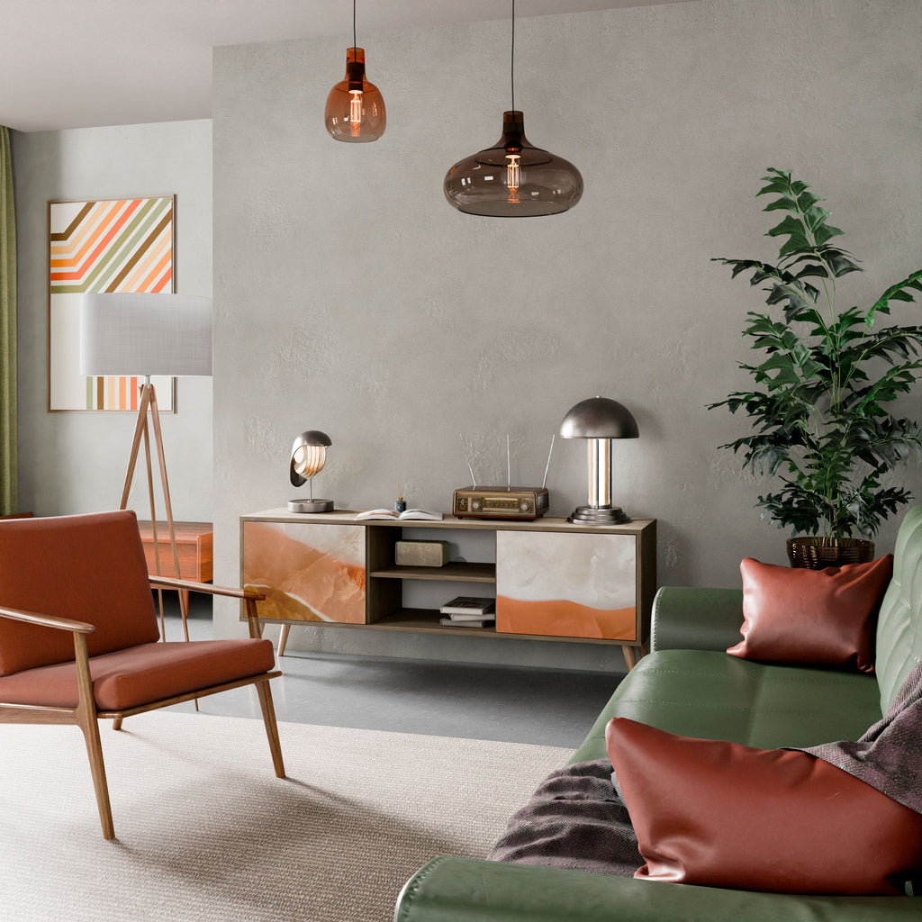 Mueble de TV de 2 puertas SPLENDOUR de SANDHILLS con efecto roble