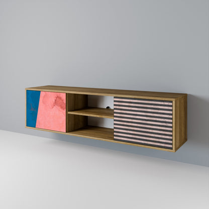 GLAMOROUS STRIPE Mueble de TV de 2 Puertas
