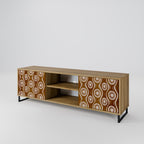 BROWN EYES Mueble de TV de 2 Puertas en Efecto Roble