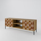 BROWN EYES Mueble de TV de 2 Puertas en Efecto Roble