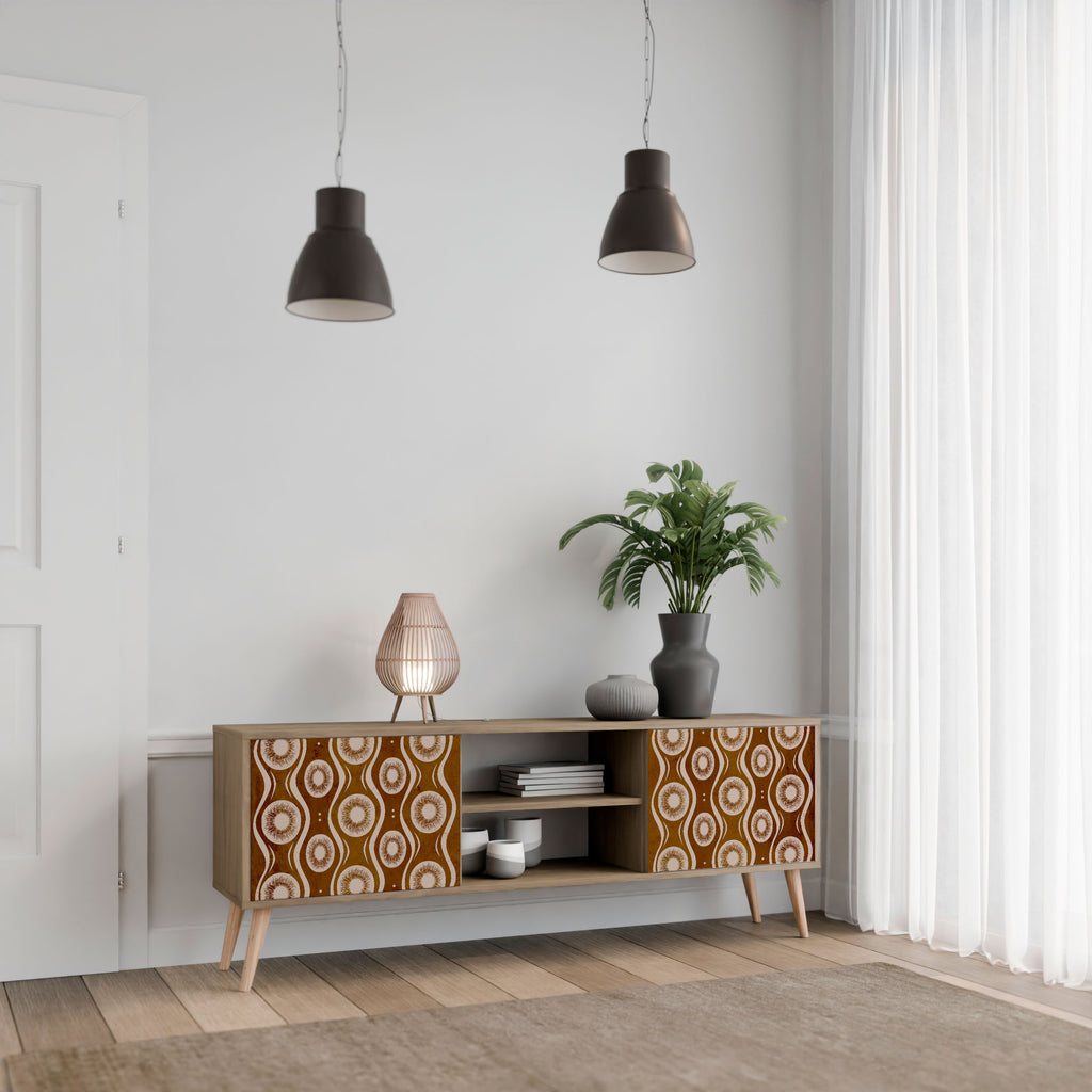 BROWN EYES 2-Door TV Stand in Oak Effect