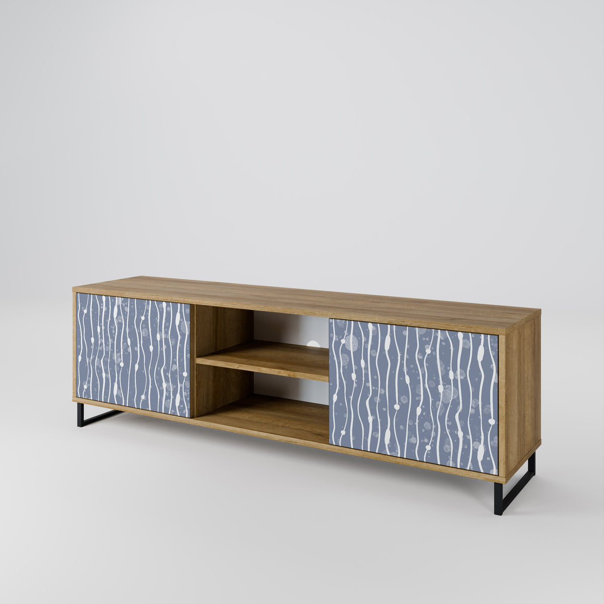 GRAPHITE RAIN Mueble de TV de 2 Puertas