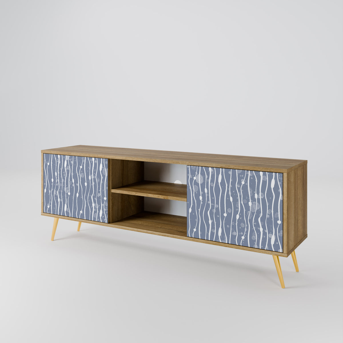 GRAPHITE RAIN Mueble de TV de 2 Puertas