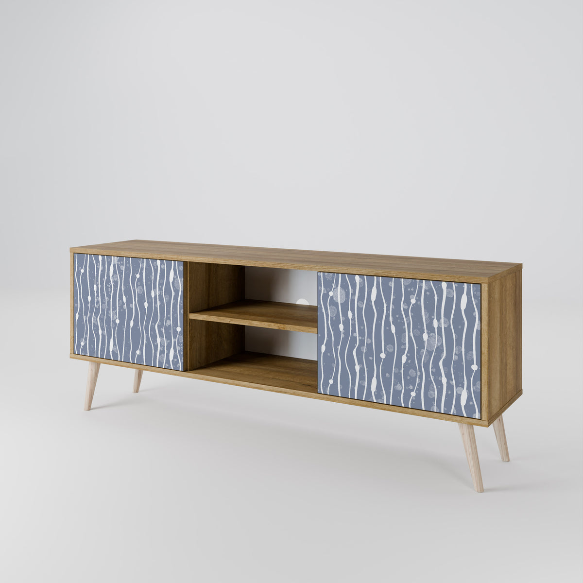 GRAPHITE RAIN Mueble de TV de 2 Puertas