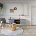 GRAPHITE RAIN Mueble de TV de 2 Puertas