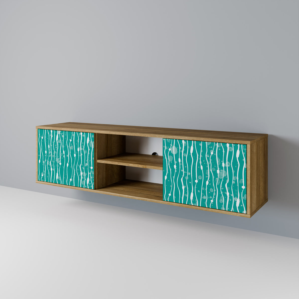 TURQUOISE RAIN Mueble de TV de 2 Puertas