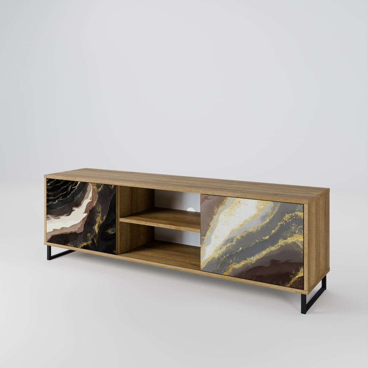 GOLD DUST Mueble de TV de 2 Puertas