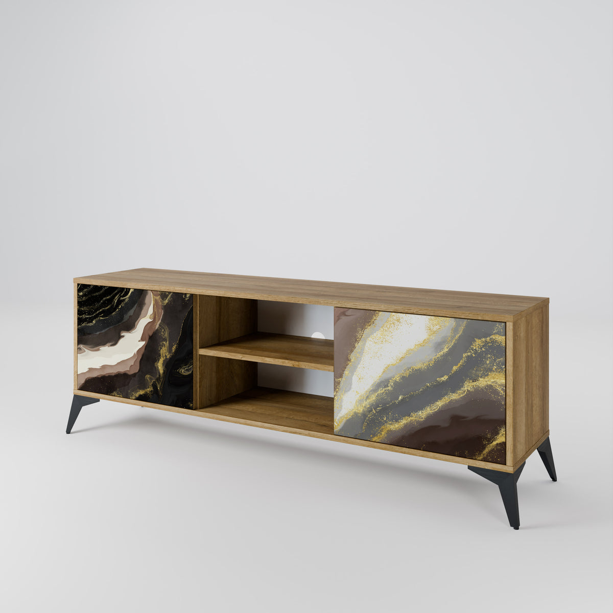 GOLD DUST Mueble de TV de 2 Puertas