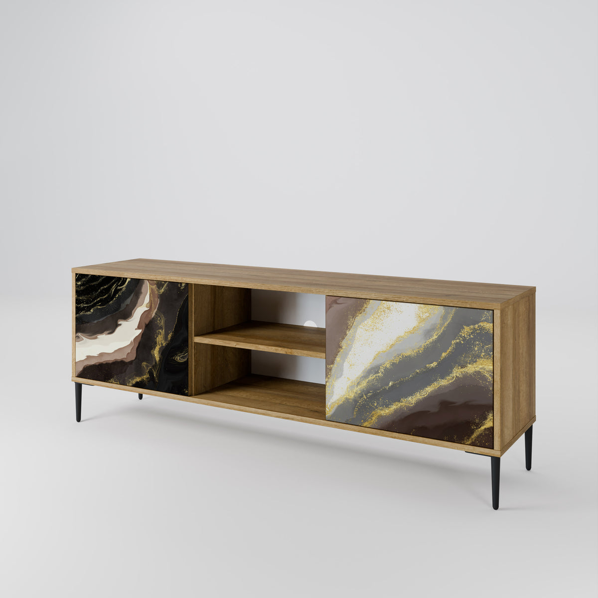 GOLD DUST Mueble de TV de 2 Puertas