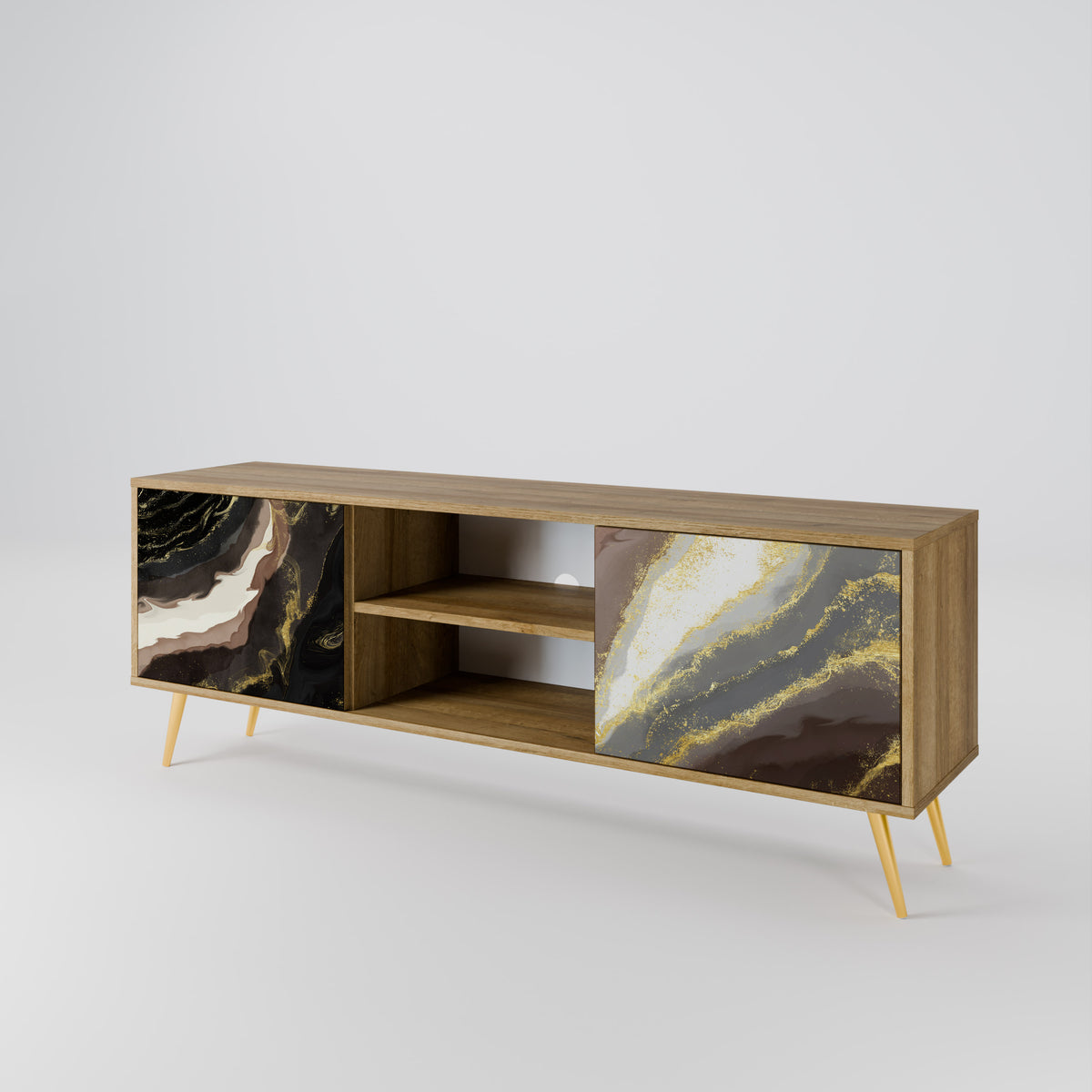 GOLD DUST Mueble de TV de 2 Puertas