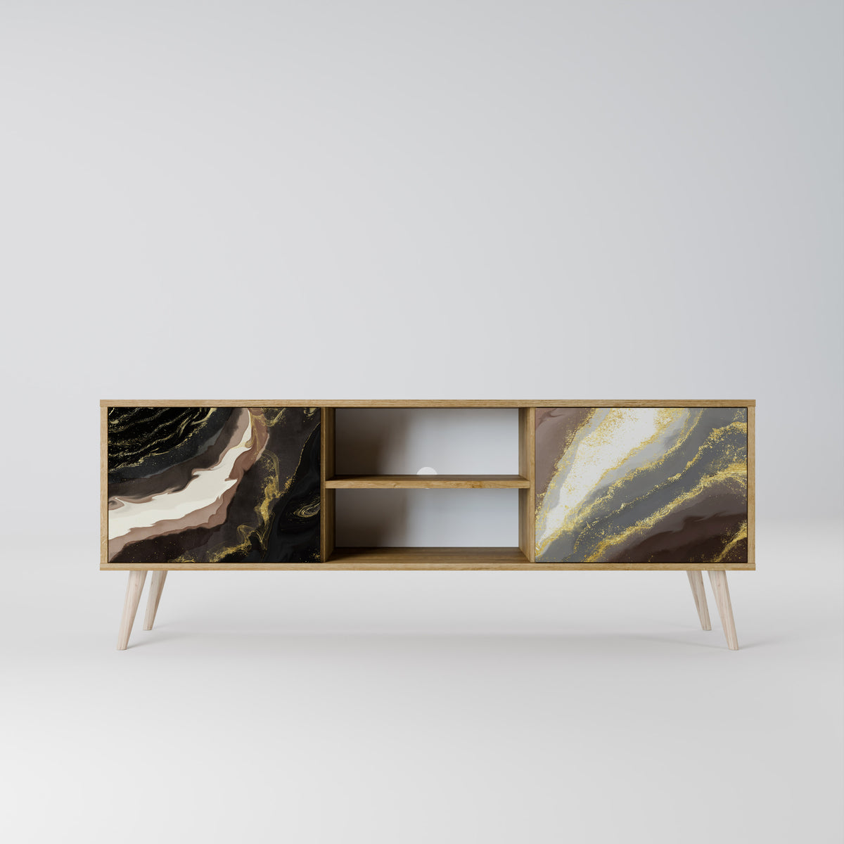 GOLD DUST Mueble de TV de 2 Puertas