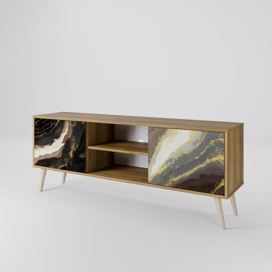 GOLD DUST Mueble de TV de 2 Puertas