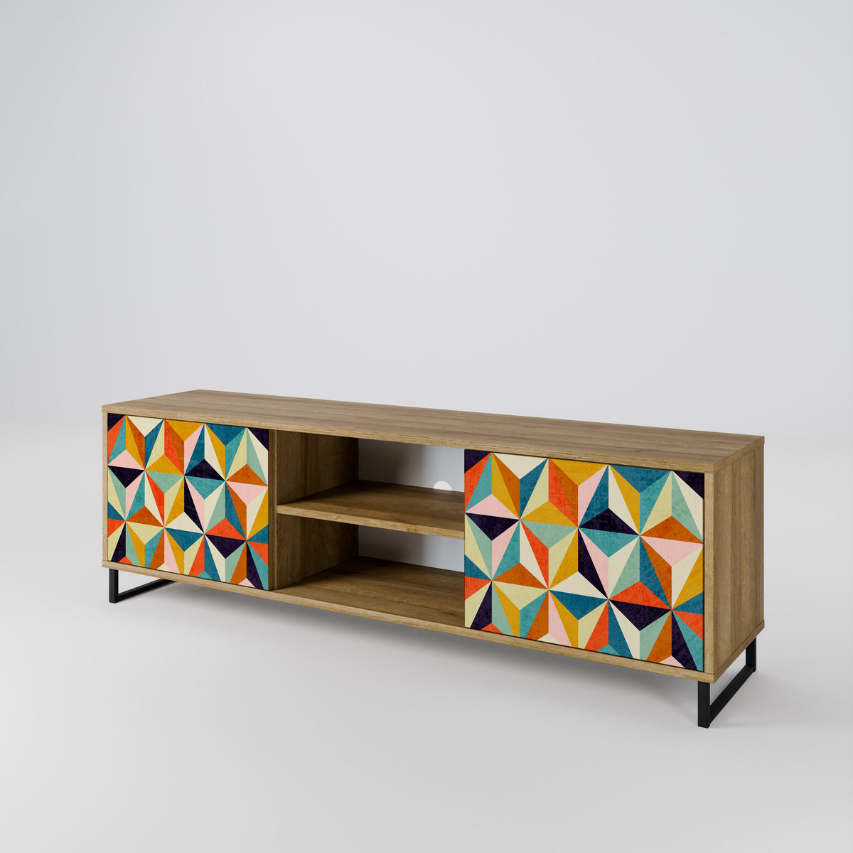 TESSELATE TREASURES Mueble de TV de 2 Puertas