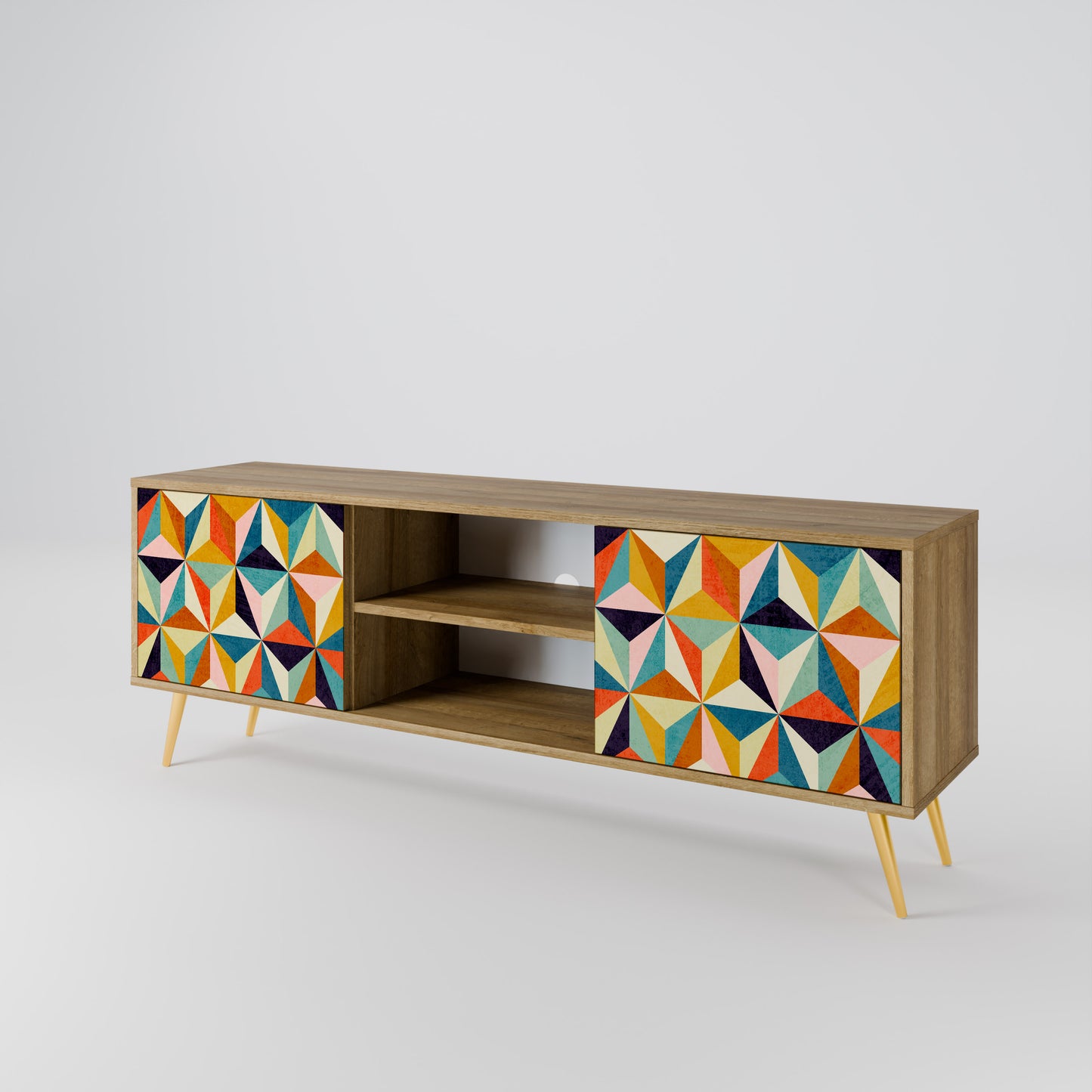 TESSELATE TREASURES Mueble de TV de 2 Puertas