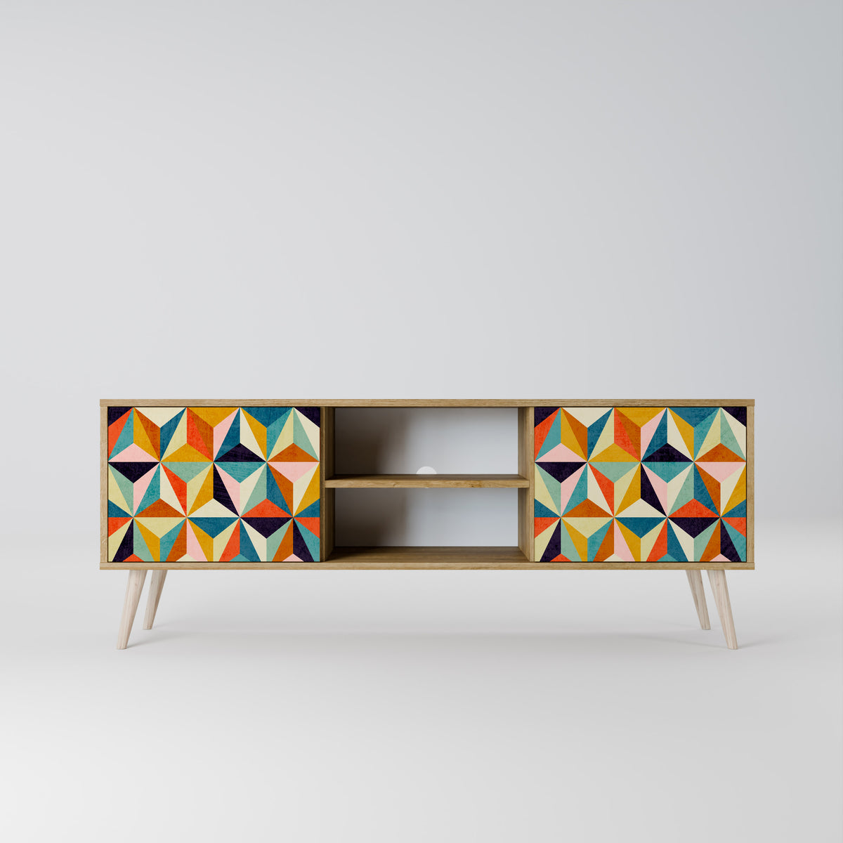 TESSELATE TREASURES Mueble de TV de 2 Puertas
