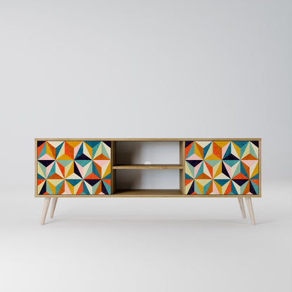 TESSELATE TREASURES Mueble de TV de 2 Puertas