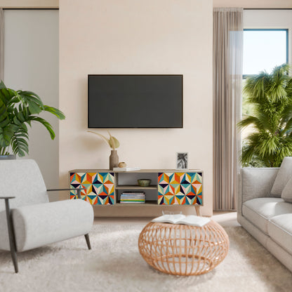 TESSELATE TREASURES Mueble de TV de 2 Puertas