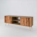 NATURAL WOOD Mueble de TV de 2 Puertas
