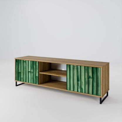 NATURAL GREEN Mueble de TV de 2 Puertas