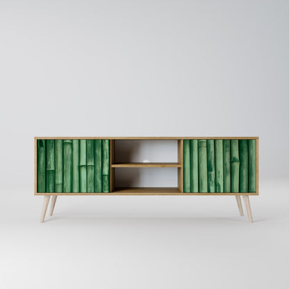 NATURAL GREEN Mueble de TV de 2 Puertas