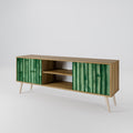 NATURAL GREEN Mueble de TV de 2 Puertas