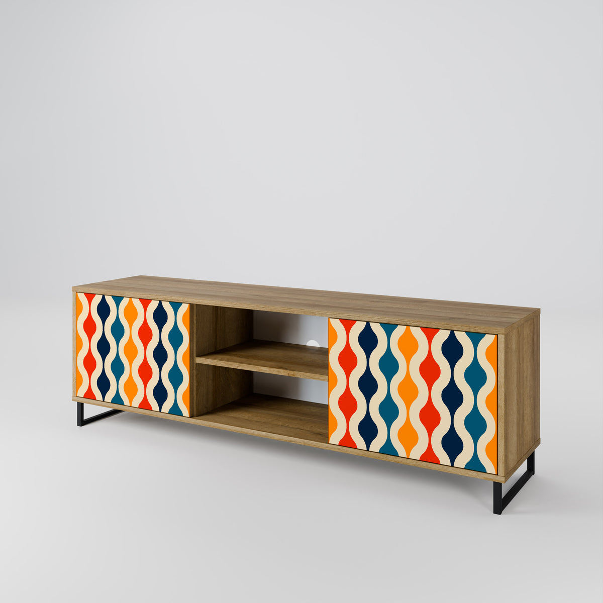 COLORFUL NOSTALGIA Mueble de TV de 2 Puertas
