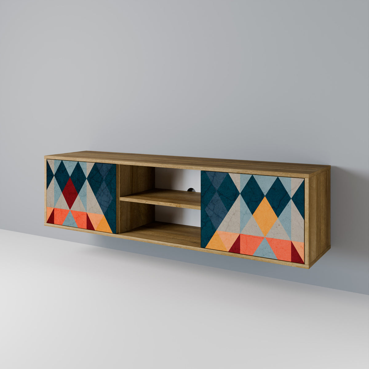CRACKED ILLUSION Mueble de TV de 2 Puertas