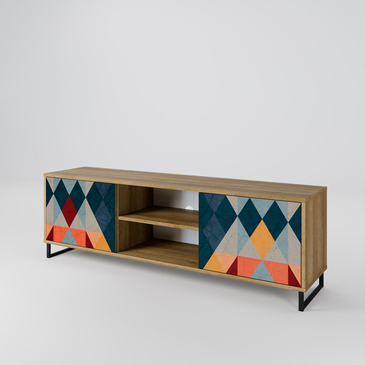 CRACKED ILLUSION Mueble de TV de 2 Puertas