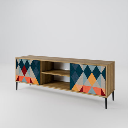 CRACKED ILLUSION Mueble de TV de 2 Puertas